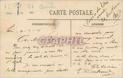 Inundações de Paris — Janeiro 1910 — Les Ponsonniers no Cours Reille — LL — Verso