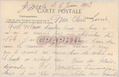 SAINT-MALO — Os Muros de Bon-Secours — Costa de Esmeralda — Editor B.P.D. n°1494 — Verso