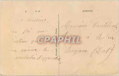 Sacré-Cœur von Montmartre — religiöse Illustration — Hauser, phot. edit. Paris, n° 027 — Rückseite