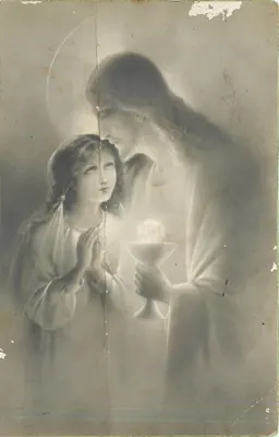 Bilhete postal antigo Anjo
