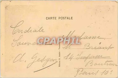 La Roche-Guyon (S.-et-O.) — Zamek widziany z brzegów Seiny — Wydawnictwo G. André - Vernon — Rewers