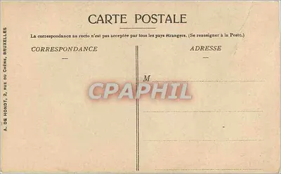 Bruselas — Silla de Santa Gudula — editor A. De Hondt, 2 rue de Hondt — Reverso