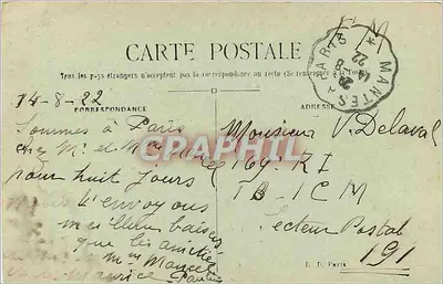 Parigi — Il Senato e il giardino del Luxembourg — L. D. — Verso