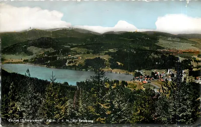 Lago Tüusee (Schwarzwald), 850 m acima do nível do mar, com Feldberg — Fotografia autêntica 81/802