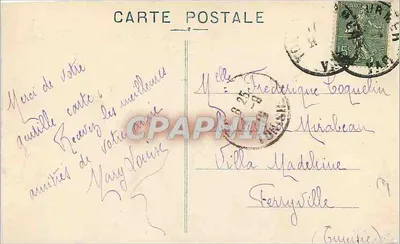 Arranjo de flores — Lembrete de Coulou — F.F. — Verso