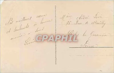 Kobieta w czerwonym stroju trzymająca bukiet — Paryż — wydawca Paris 326 — Rewers
