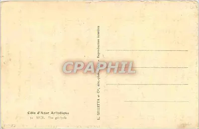 Vista geral da Costa Azul — Nice — editor L. Giletta et Cie, Nice — Verso