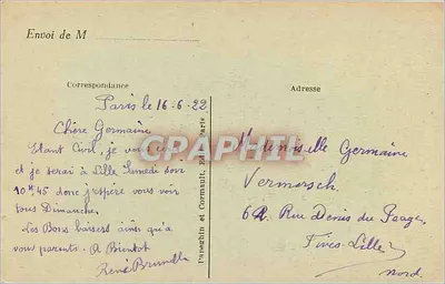 Paris — La Madeleine — A.P. — Éditeur A.P. — N° 190 — Verso