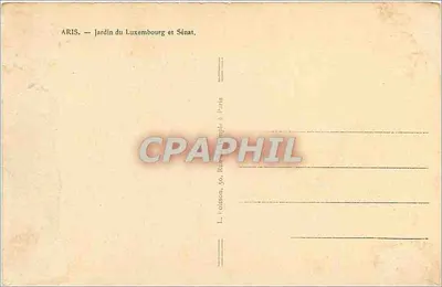 Giardino del Luxembourg e Senato — Parigi — editore ARIS — Verso