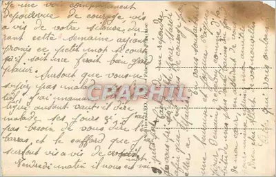 Statek żaglowy przy zachodzie słońca — DÉDÉ PARIS 1929 — Rewers