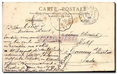 Le Blanc - Environs - Castelo de Lafont — Coleção B. — Verso