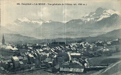 Dauphiné — LA MURE — Vista geral do Obiou (alt. 2703 m) — Edit. Bourcier, Grenoble, n° 525