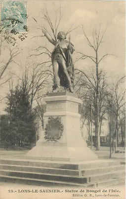Lons-le-Saunier — Estátua de Rouget de l'Isle — Edição G. B., Lons-le-Saunier.