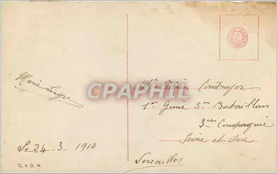 Tarjeta postal antigua Mujer — Reverso