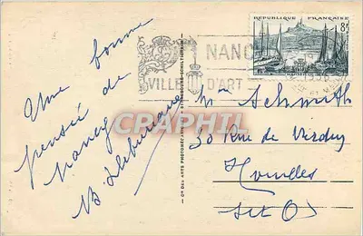 Plac i ulica św. Jana — NANCY — wydawca AHC, nr 20 — Rewers
