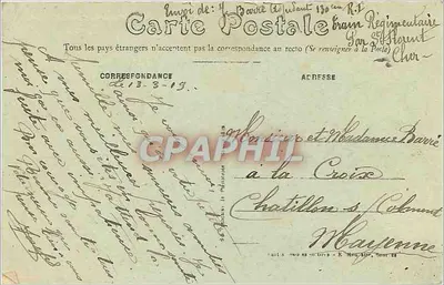 Bourges — Pałac Jacques-Cœur — Widok z Place Berry — Regionalna Wydawnictwo J. Pougucier — Rewers