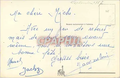 Arranjo de flores — Boa Festa — R. Hamel, Paris — Verso