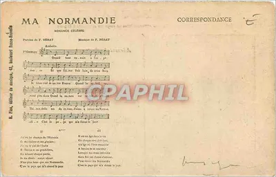 Ma Normandie — krajobraz wiejski z wozem konnym — wydawca H. Pino, 42, bulwar Muzycznych — Rewers