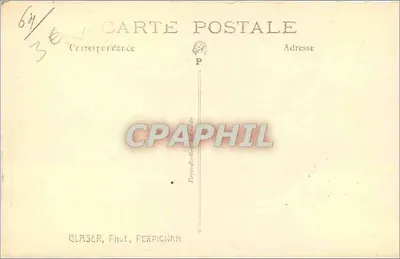 Widok Perpignan — odległe zasneżone góry — Glaser, Fot. Perpignan — Rewers