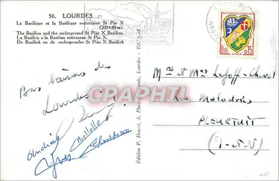 Lourdes — Bazylika i podziemna bazylika św. Piusa X — Wydawnictwo P. Doucel, S. Place, Lourdes — Rewers