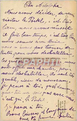 Le Portel — A Praia vista da Falésia — LL — Verso