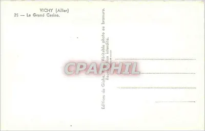 Vichy (Allier) — Duży Kasyno — Wydawnictwo Giabe — Rewers