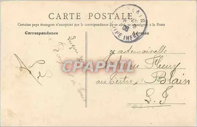 Luçon (Vendée) — Katedra, widok z boku — pap-lib. Félix Petit — Rewers