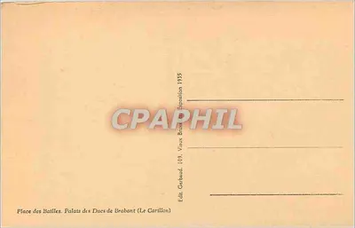Exposição de Bruxelas 1935 — Velha Bruxelas — Editor Gerbaud (Le Cariffon) — Verso