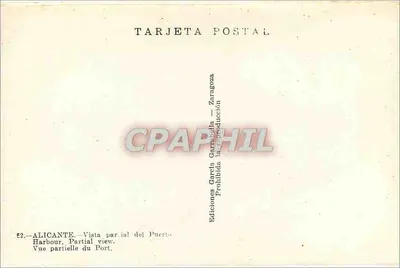 Alicante — Częściowa wizja Portu — Wydawnictwo García Carrillo, Zaragoza — Rewers