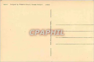 Wzgórze Vimy : Kanadyjski Mémorial — Miłosierdzie i Wiedza — Série Héliogravure, Éditions Allward — Rewers