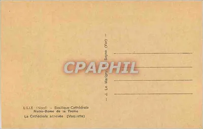 Lille (Nord) - Basílica-Catedral Nossa Senhora da Treille — Maquete — Verso