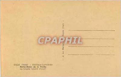 A Cripta (grande nave) — Basílica-Catedral Nossa Senhora da Treille — J. Le Marigny, Lille (Norte) — Verso