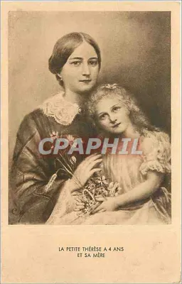 A pequena Thérèse com 4 anos e sua mãe — fotografia — editor não visível