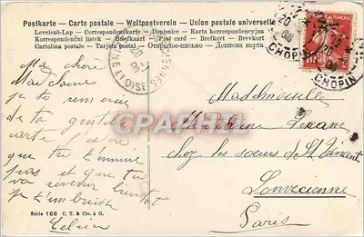 Mistral — krajobraz zimowy — C.T. & Cie. à G. Série 166 — Rewers