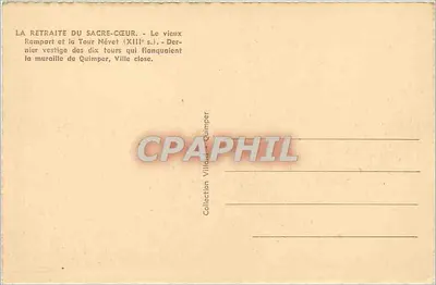 Quimper — La Ritirata del Sacro Cuore e la Torre Névet — Collezione Villard-Quimper — Verso