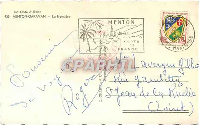 Menton-Garavan — Granica — L. GILLETIA & Cie, fotografie — Rewers