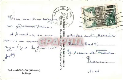Arcachon — Plaża — L. Chatagneau, 663 — Rewers