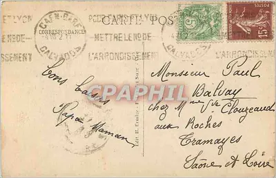 Dziecko w normandzkim stroju — pocztówka z serii 'Nasza Normandia' — wydawca Henri Ernime, nr 17 — Rewers
