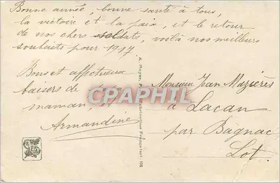 La Vision — Salão 1912 — P. Petit-Gérard — A.N. Paris — n° 1535 — Verso