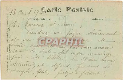 Paryż — Avenue de l'Opéra, widok z Hôtel du Louvre — JNB Hot. — Rewers