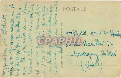Parigi — La Basilica del Sacro Cuore e le scale monumentali — Edizione 'La Cigale' n°457 — Verso