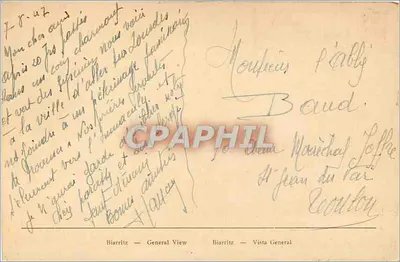 Biarritz — Vista Geral — Editor J. P. C. (J. P. C.) — Verso