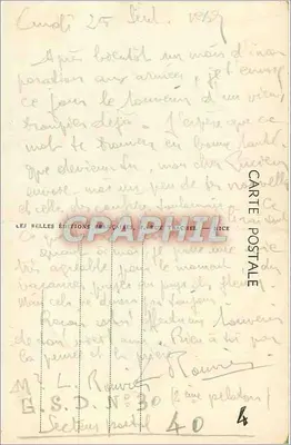 Grasse — Vue d'ensemble (au fond, les Casernes) — Éditions Françaises, Rue Trachuel, Nice, n° 11.976 — Verso