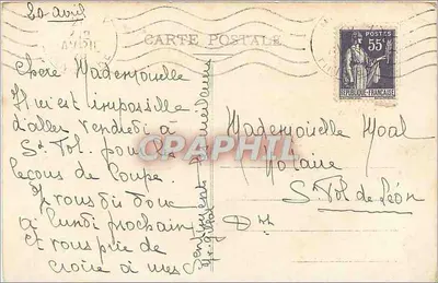 Tropheunteuniou — Właściciel: marszałek Foch, w Ploujean (Finistère) — Rewers