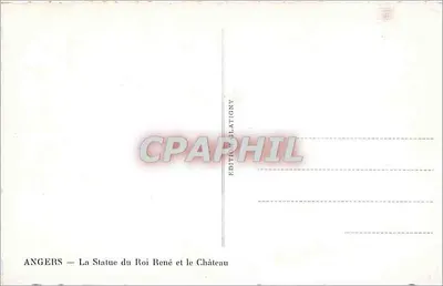 Angers — A Estátua do Rei René e o Castelo — Edição Glatigny — Verso