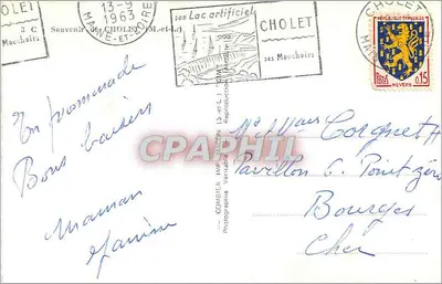 Cholet (M.-et-L.) — Lembrete de Cholet — Combière Imp. Mameve-et-Cholère — Verso