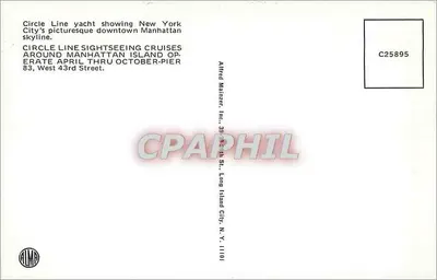 Nowy Jork — widok wyspy Manhattan z jachtu — Alfred Mainzer, Inc. — Rewers