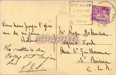Dinard — Wybrzeże Emeraude — Promenada Clair-de-Lune — Hotel — 1931 — Loïc — Rewers