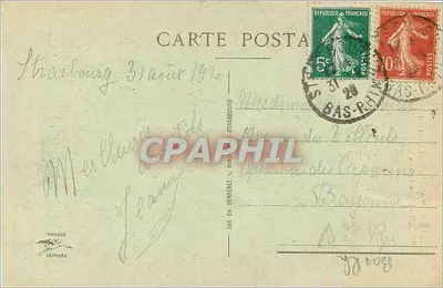 Strasbourg - Dom Kammerzell — wydawca: Fot. Ch. Bergeret, nr 302 — Rewers
