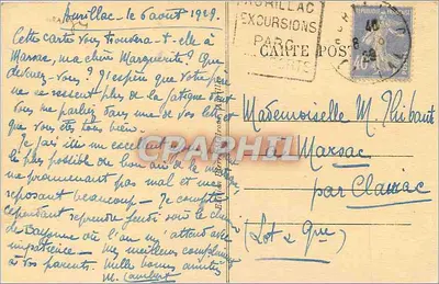 Marmagnac - Castelo da Voute — A Auvergne, série B.114 — Verso